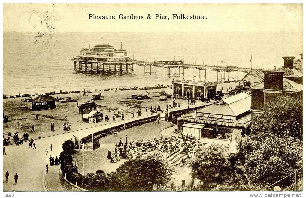 CPA - Folkestone - Pleasure Gardens & Pier - Folkestone