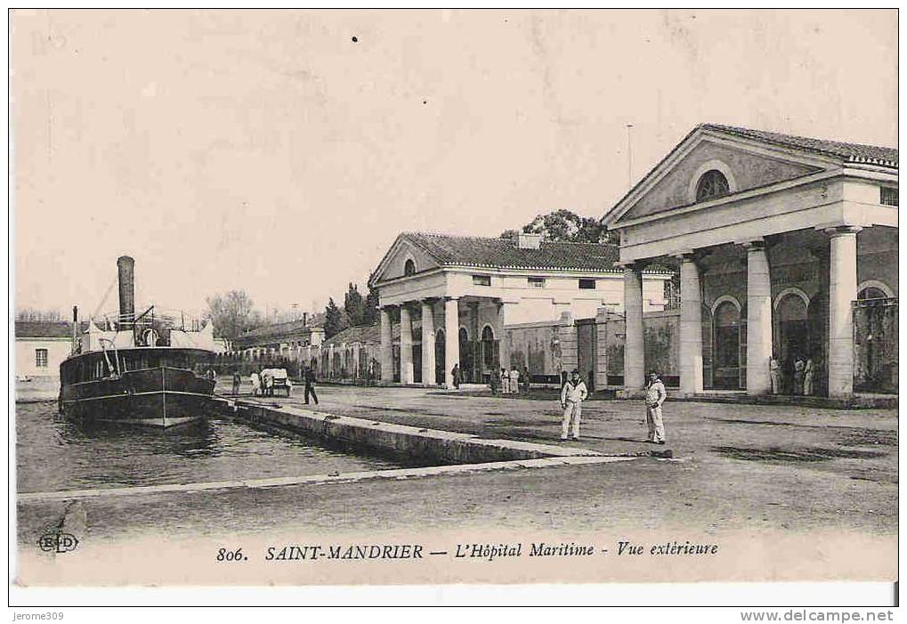 SAINT-MANDRIER - (83430) - CPA - N°806 - L'Hôpital Maritime - Vue Extérieure - Navire à Vapeur - Saint-Mandrier-sur-Mer