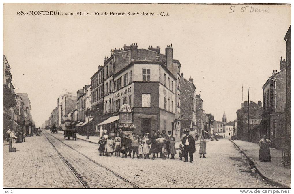 Montreuil Sous Bois Rue De Paris Rue Voltaire - Montreuil