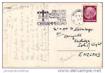 OBERAMMERGAU - Totalansicht -ECHTE PHOTO -1934 -Bayern - Deutschland - Oberammergau