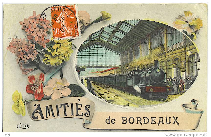 - AMITIES DE  BORDEAUX - TRAIN EN GARE - - Bordeaux