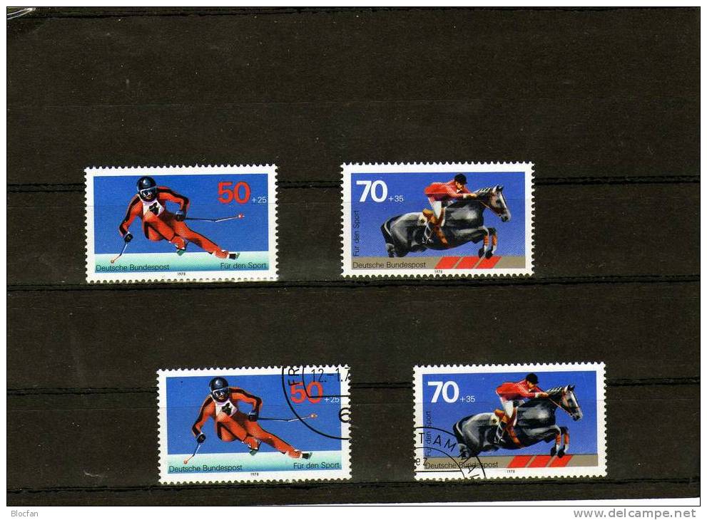 Sportzertifikat 1978 Sporthilfe Sportarten ** Plus O  BRD 958/68, Berlin 567/8 + Zf. 12 SST 32€ Document Of Germany - Salto