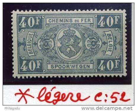 Le Bon 40F Gris  CF165*  Valeur Clef + Cote 52 € Charnière Propre - Autres & Non Classés