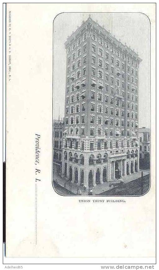 C. 1897-1898 Providence RI Union Trust Building Private Mailing Card Publ.: White & Warner - Providence