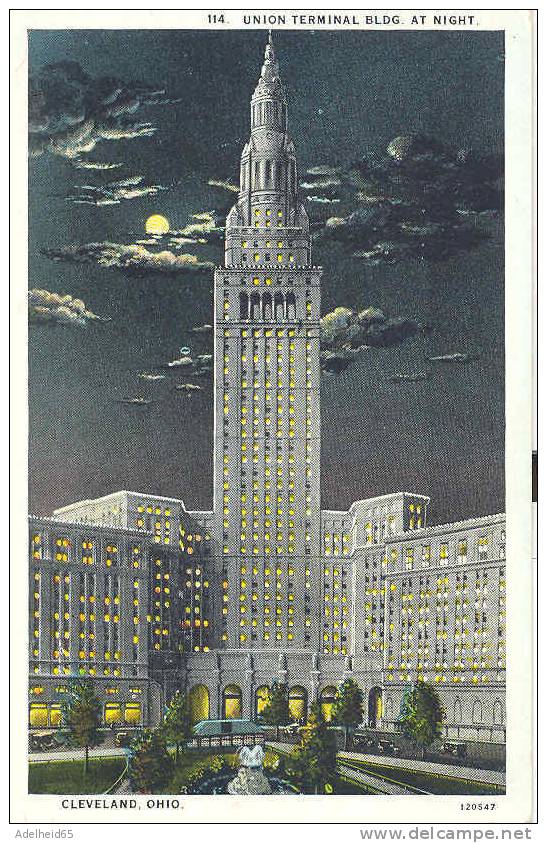 Union Terminal Building At Night, Cleveland Ohio - Cleveland