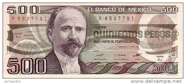 MEXIQUE   500 Pesos  Daté Du 07-08-1984   Pick 79b     ***** QUALITE  XF ***** - Mexique