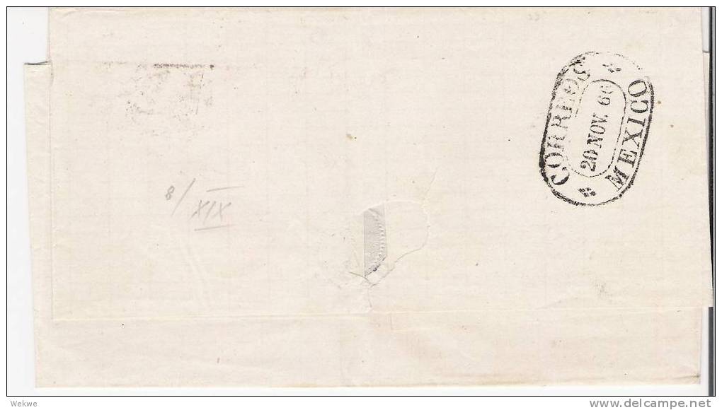 Mex164/ Mexiko,  Maximilian Mit 94, 1866 S. L.  Potosi, Michel 31 I.   RRR (Brief, Cover, Letter, Lettre) - Mexico