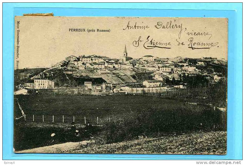 B - 42 - PERREUX - Vue Sur Le Village - Cliché Avant 1902 - Autres & Non Classés