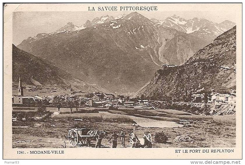 Modane Ville Et Le Fort Du Replaton - Attelages   /  L4 - Modane