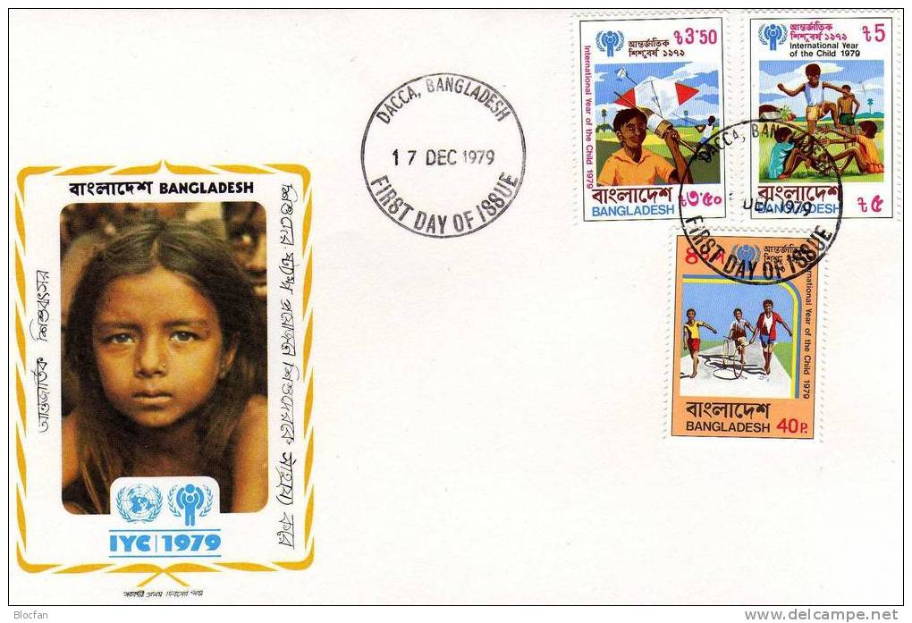 UNICEF Kindertag Tanzende Kinder Bangladesh Block 6 FDC 22€ - UNICEF