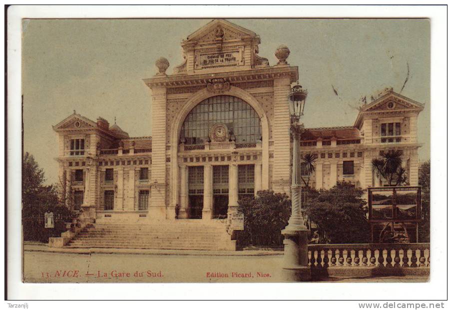 CPA De Nice (Alpes Maritimes 06): La Gare Du Sud - Ferrovie – Stazione