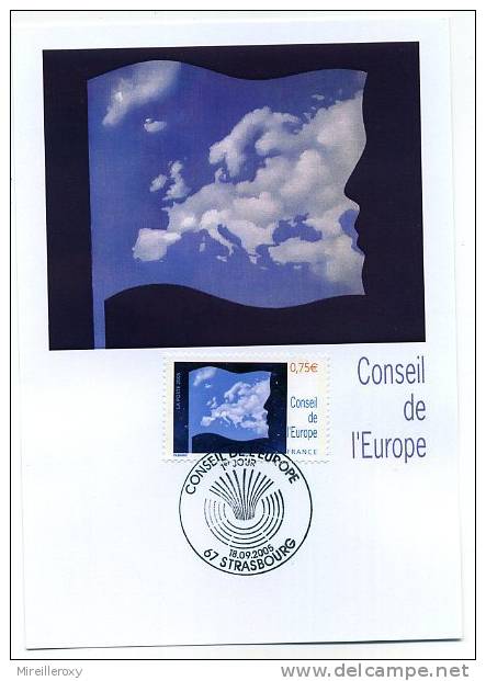 CARTE MAXIMUM 1ER JOUR CONSEIL DE L'EUROPE UN VISAGE POUR UNE EUROPE UNIE - Institutions Européennes