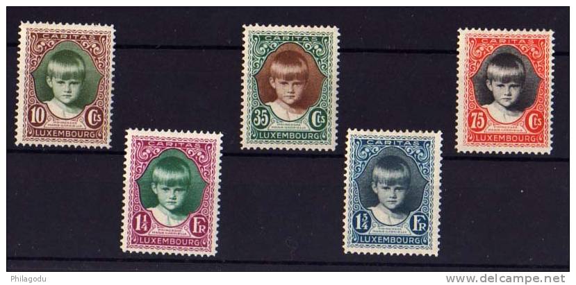 Luxembourg 1929, La Princesse Marie-Gabrielle, Caritas 1929, N° 214 / 18 * Neuf Avec Charnière - Ungebraucht