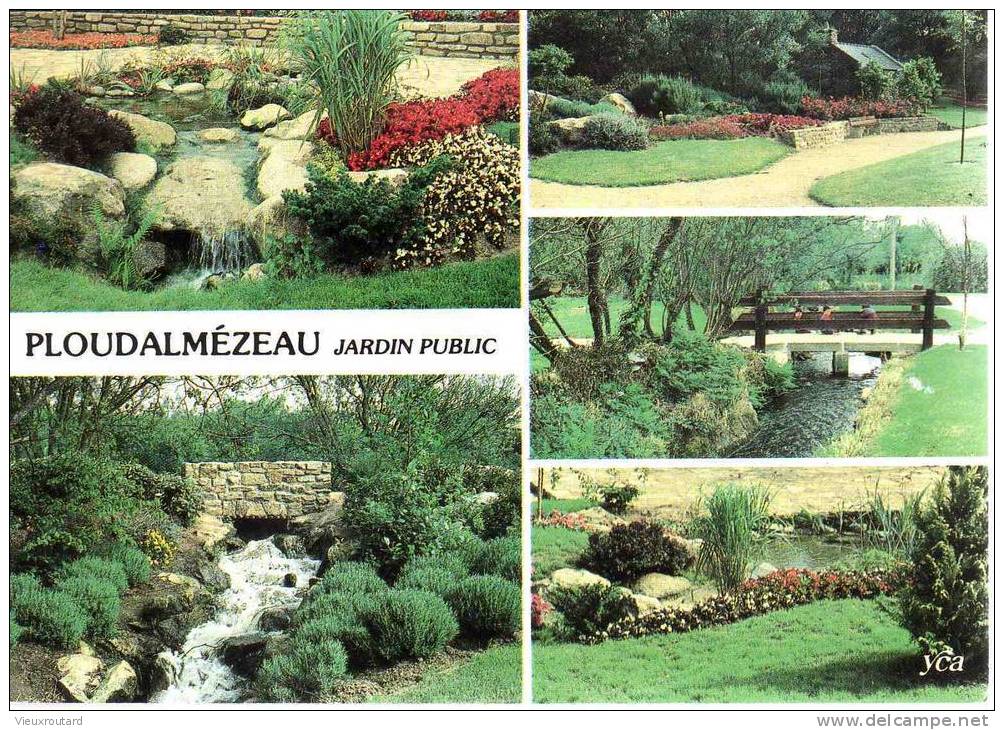 CPSM. PLOUDALMEZEAU. LE JARDIN. LA CASCADE. (ASSO. DES FLORALIES). - Ploudalmézeau