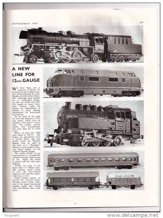 GRANDE-BRETAGNE:Revue:RAI LWAY MODELLER.September 1962.Volume N°13.Nombreuses Photos. - Transports