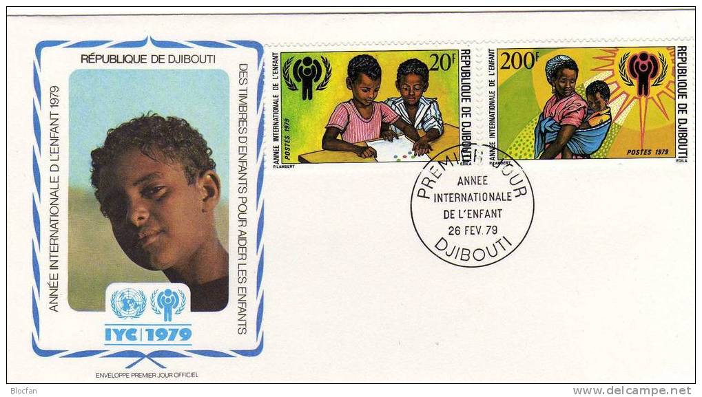 UNICEF Kindertag 1979 Dschibuti 241/2 FDC 4€ Schule Kinder Lernen Mutter Mit Kleinkind Children Cover Of Djibouti - UNICEF