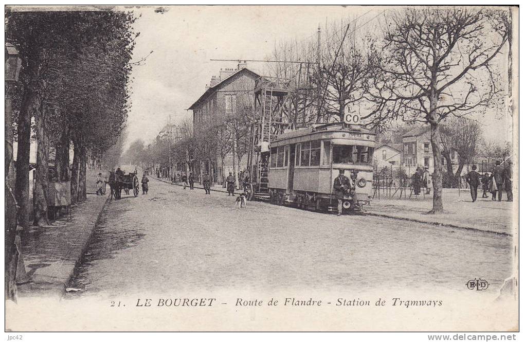 Le Bourget .- Route De Flandre - Station De Tramways - Le Pre Saint Gervais