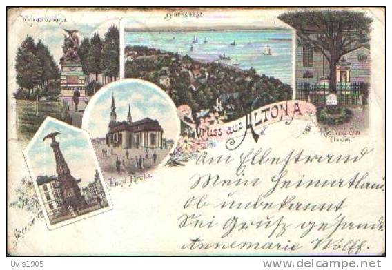 AK.Litho.Gruss Aus Altona. - Altona