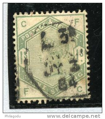 GB  Yv.85  Gibbons 196 Ø   One Shilling  C-F          Oblit 3 July 1884 - Used Stamps