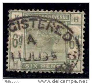 GB YV.85     Gibb 194  Six Pence  Green K-H       Very Fine Cancel  11 June 95  = 200 £ Cat Value 2003 - Usados