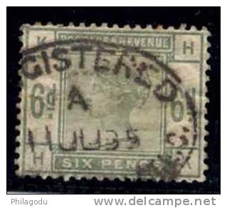 GB YV.85     Gibb 194  Six Pence  Green K-H       Very Fine Cancel  11 June 95  = 200 £ Cat Value 2003 - Usati