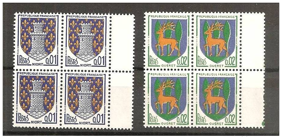 1962-65 - N°1351 A 1351 B -  Y T - France Timbre Neuf - Série Armoiries De Villes - - 1941-66 Armoiries Et Blasons