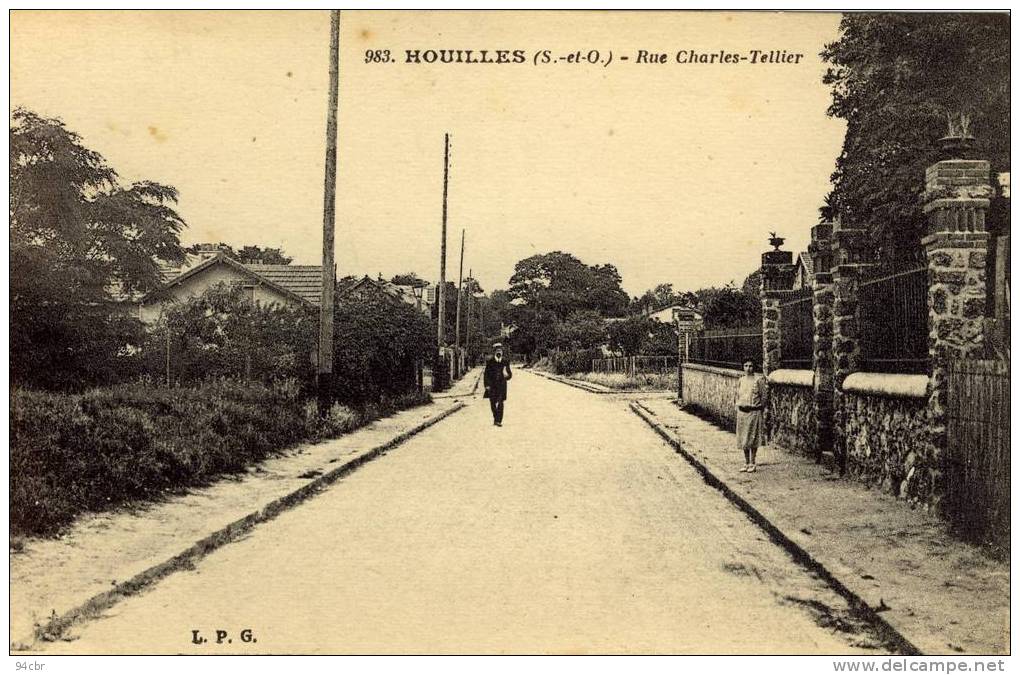 CPA(78) HOUILLES     Rue  Charles Tellier - Houilles