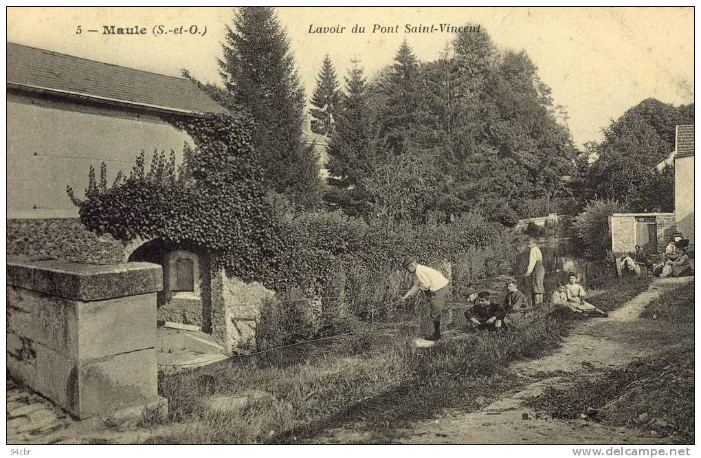 CPA(78)   MAULE Lavoir Du Pont Saint Pierre - Maule