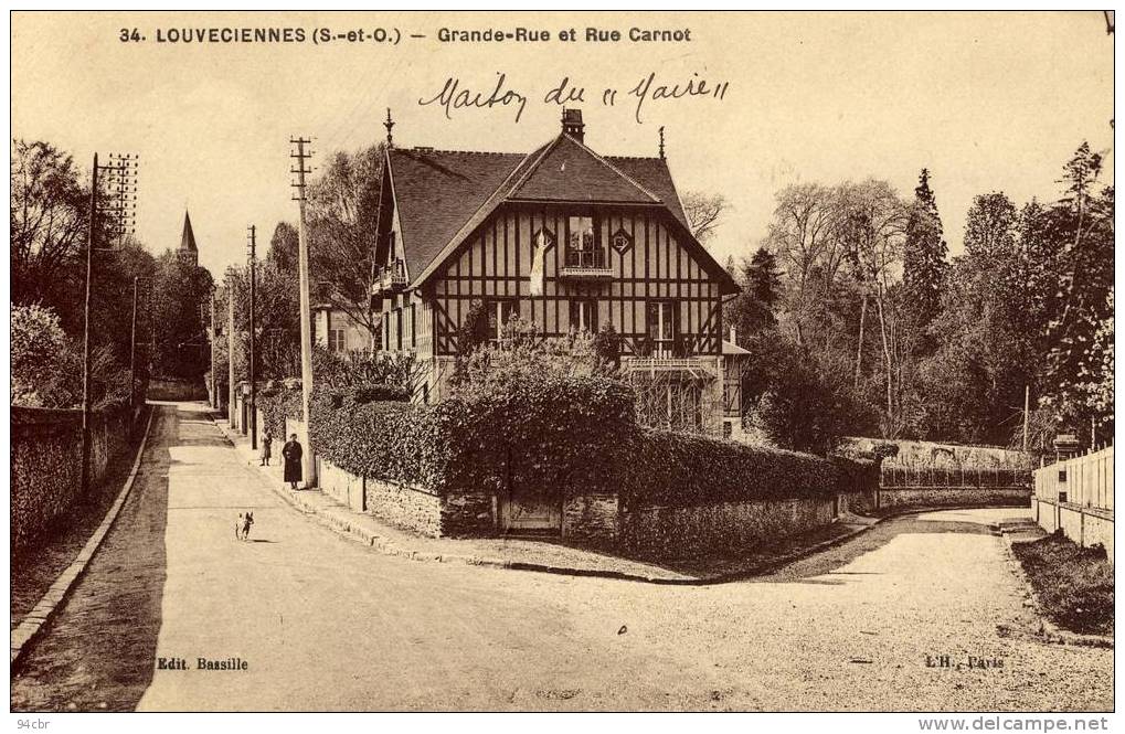 CPA(78)    LOUVECIENNES Grande Rue Et Rue Carnot - Louveciennes