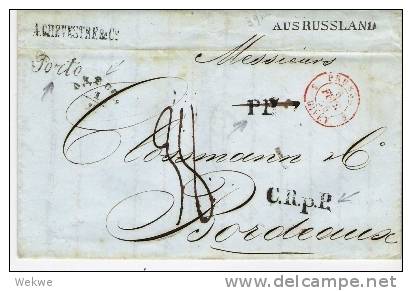 Rl027 RUSSLAND - /Odessa - Bordeaux 1845 PP (Port Payee) Ersetzt Mit C.R.p.P. - ...-1857 Prefilatelia