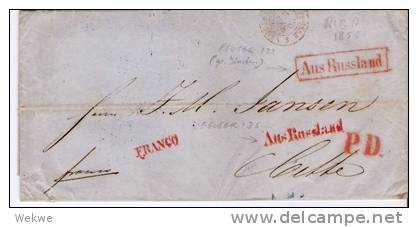 Rl035/ RUSSLAND - Riga-Frankreich 1855. Aus Russland 2 X (franco) - ...-1857 Prefilatelia