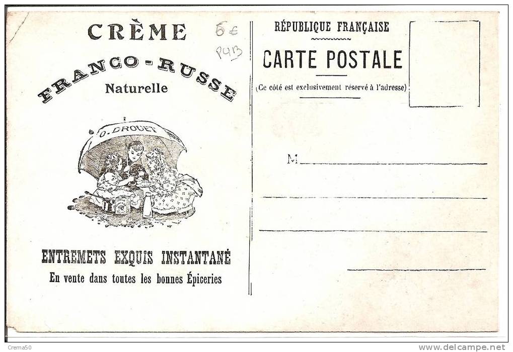 CREME FRANCO-RUSSE  - Le Port De Palerme - Publicité