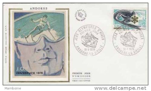 ANDORRE  1976  N° 251 Enveloppe Innsbruck - FDC