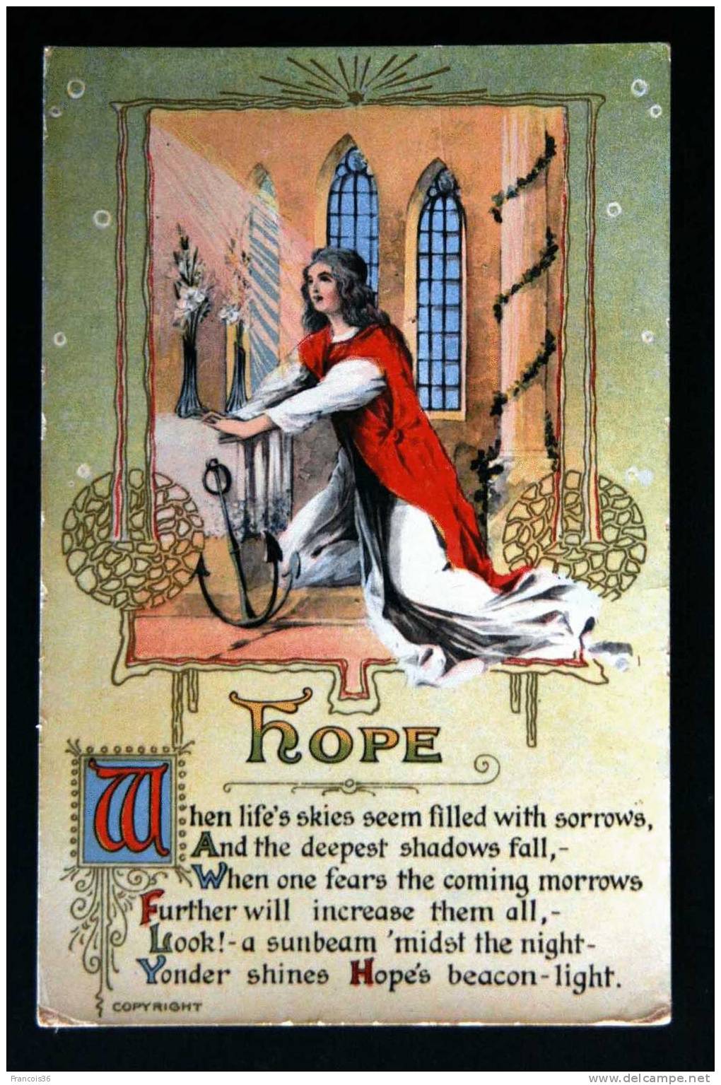 Hope - L'Espoir - Illustration A & G Taylor´s Orthochrome Series London - - Philosophie & Pensées