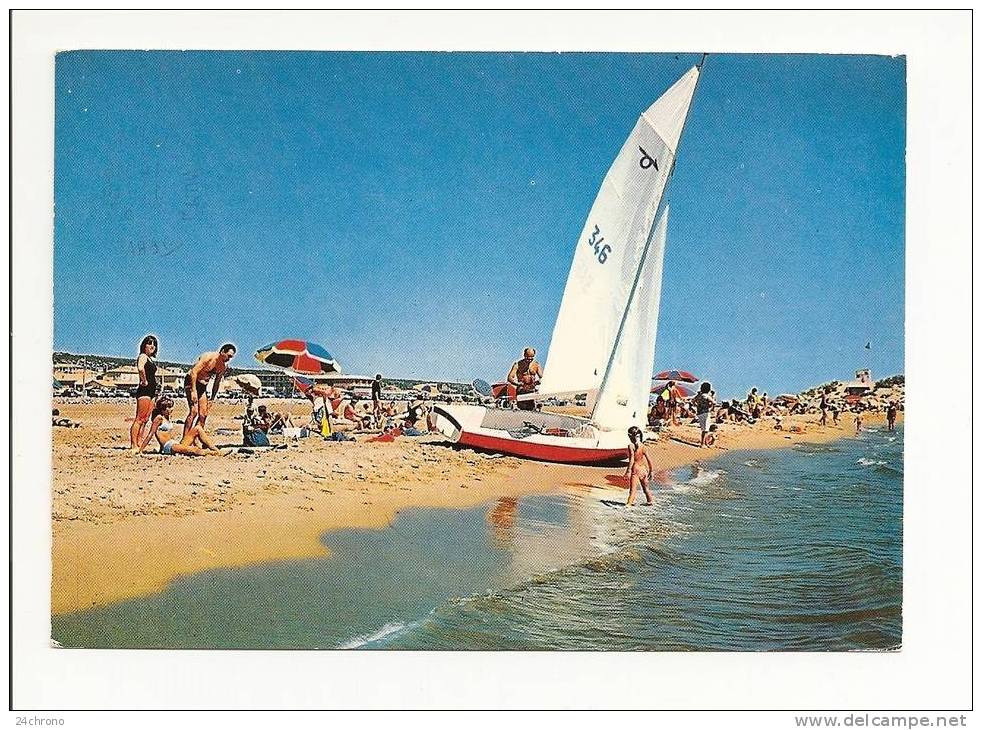 Frontignan Plage: La Plage Et Ses Plaisirs, Bateau à Voile (09-177) - Frontignan