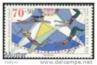 GERMANY-BERLIN 1989 Allemagne/Deutschland, Circus 70+30 Semi-postal, OVPT:Muster, SPECIMEN  [muestra,Muster,saggio - Errors & Oddities