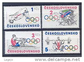 TCHECOSLOVAQUIE 2600/03 Sports Olympiques - Unused Stamps