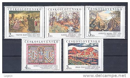 TCHECOSLOVAQUIE 2608/12 Peintures - Unused Stamps