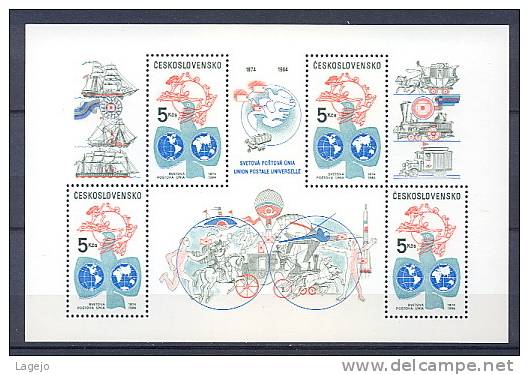 TCHECOSLOVAQUIE BF063 UPU Union Postale Universelle - Blocks & Sheetlets