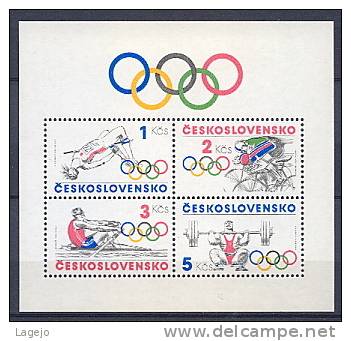 TCHECOSLOVAQUIE BF064 Sports Olympiques - Blocks & Sheetlets