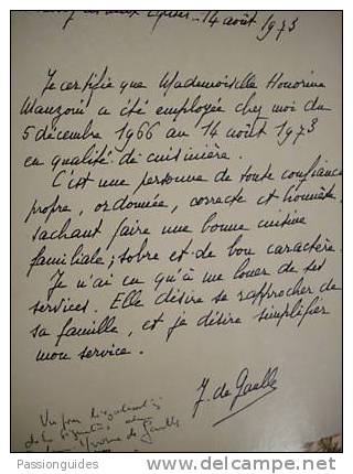 * LA VIE D´HONORINE DU COUVENT JUSQU´AUX CUISINES DU GENERAL (DE GAULLE)  1997  F. TINGUELY REPOND - Histoire