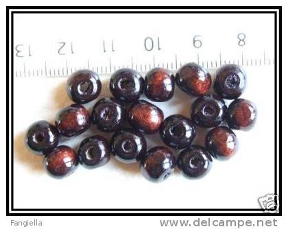 100 Perles En Bois Café Env. 7x8mm Trou Env. 3mm - Perle