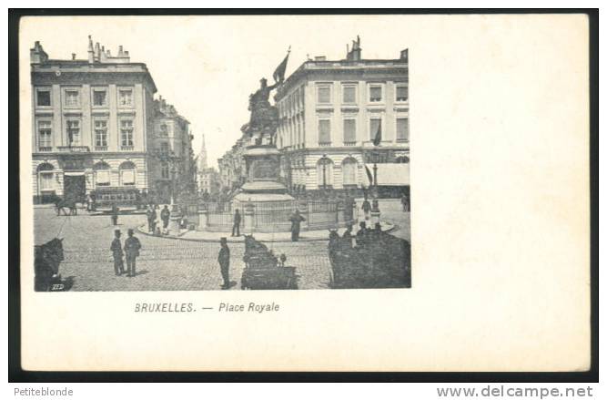 (c929) - Bruxelles - Place Royale + Tram, Animation Et Attelages - Places, Squares