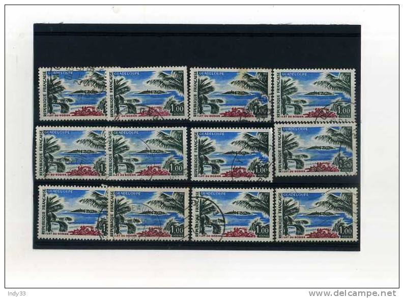 - FRANCE 1960/69 . ENSEMBLE DE TIMBRES DE FRANCE .  VARIANTES DU 1,00 GUADELOUPE ILET DU GOSIER . Y&T N°1646 - Usati