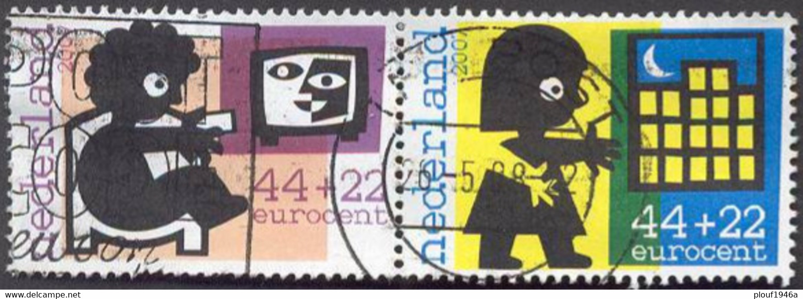 Pays : 384,03 (Pays-Bas : Beatrix)  Yvert Et Tellier N° : 2347 + 2348 (o) Se Tenant - Used Stamps