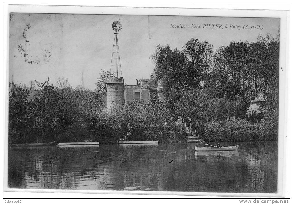 95 BUTRY MOULIN A VENT PILTER CARTE PUBLICITAIRE PILTER - Butry