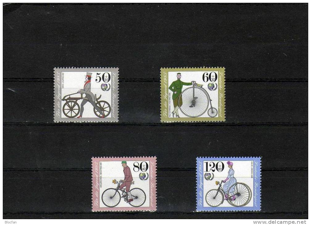 Jugendmarken Sportzertifikat 1985 Fahrräder BRD **/o 1242/5 + Zf. 27 SST 30€ - Vélo