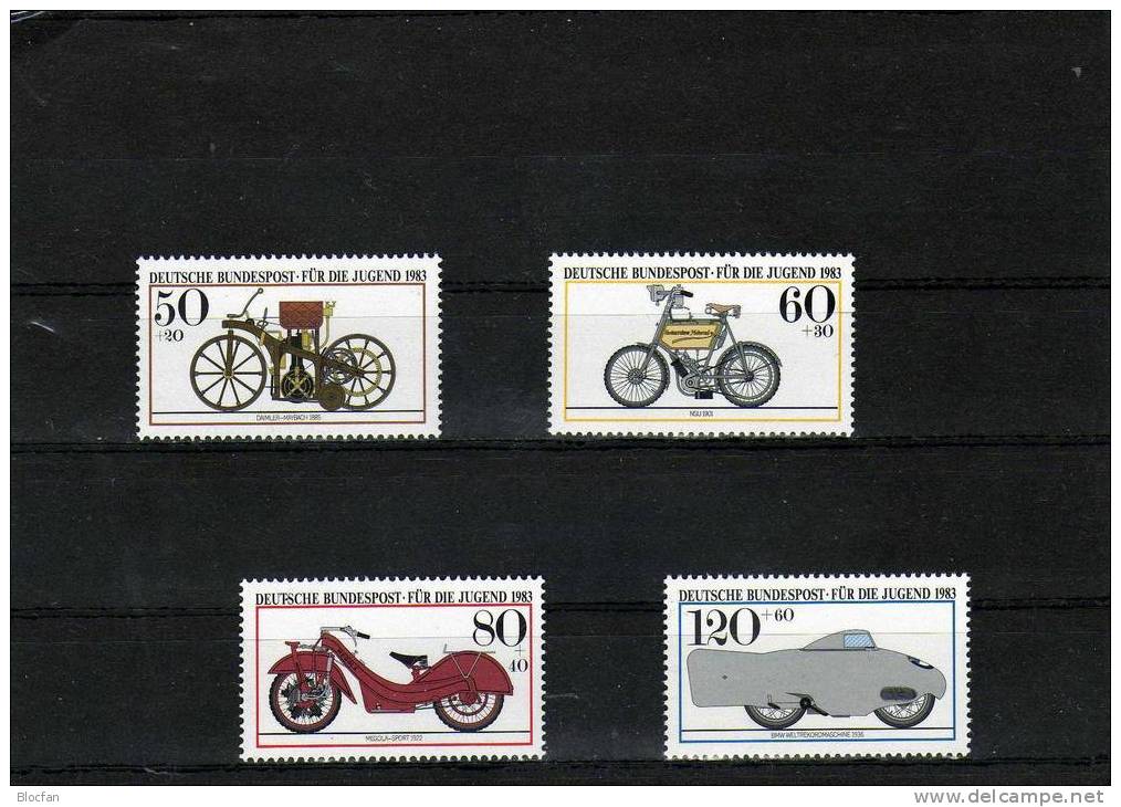 Jugendmarken Sportzertifikat 1983 Historische Motorräder BRD **/o 1168/1 + Zf. 22 SST 26€ - Motorbikes