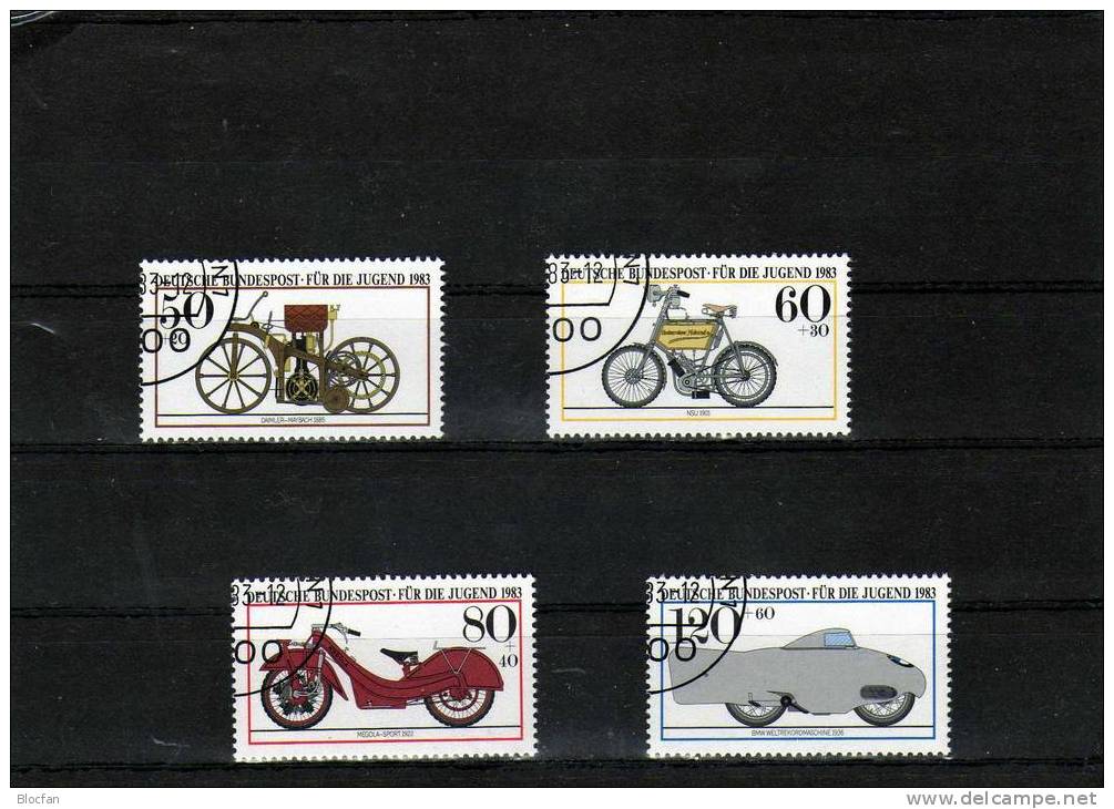 Jugendmarken Sportzertifikat 1983 Historische Motorräder BRD **/o 1168/1 + Zf. 22 SST 26€ - Motorbikes