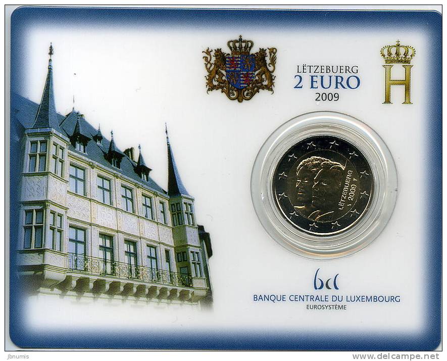 Luxembourg 2 Euro 2009 Coin Card BU Grande-duchesse Charlotte - Luxembourg